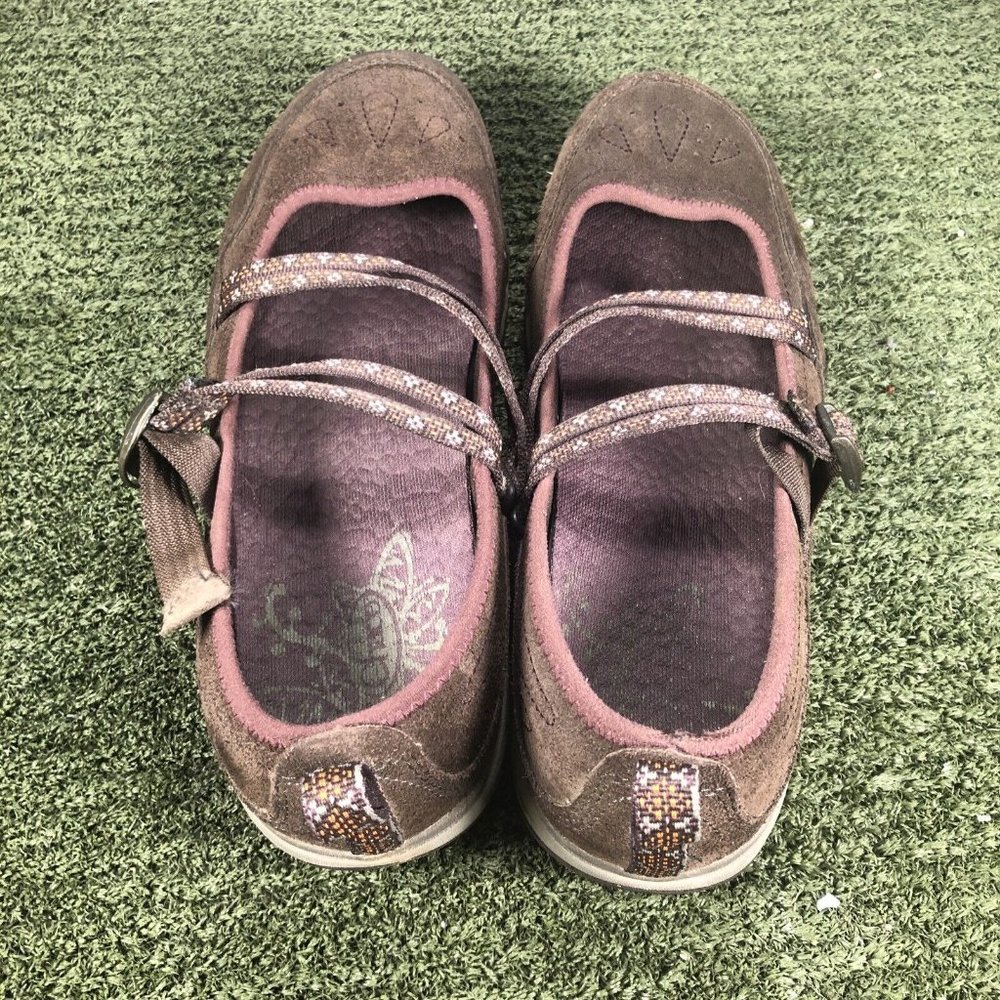 Chaco Womens Petaluma Mary Jane Shoes Coffee Bean Perforated Buckle Leather 9.5 - Picture 6 of 8